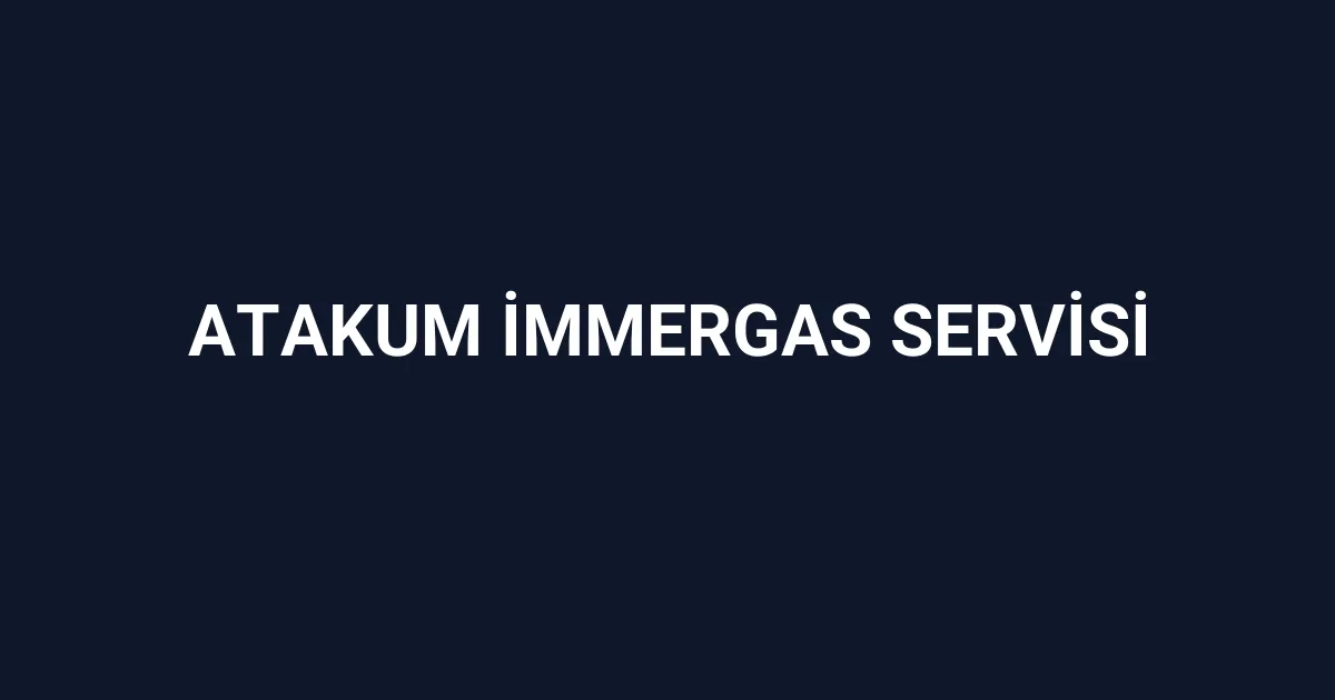 Atakum İmmergas Servisi